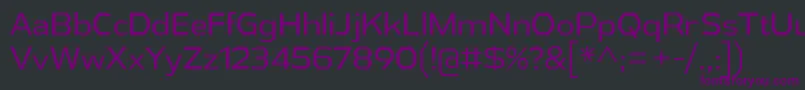 Шрифт AthabascaBk – фиолетовые шрифты на чёрном фоне