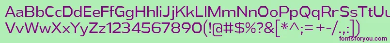 Шрифт AthabascaBk – фиолетовые шрифты на зелёном фоне