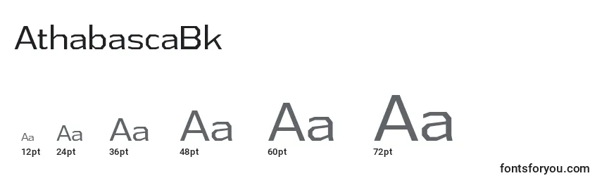 AthabascaBk Font Sizes