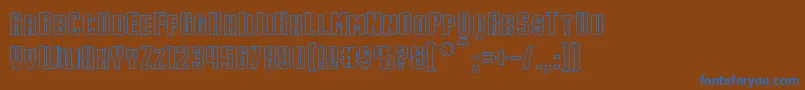 StarkHollow Font – Blue Fonts on Brown Background