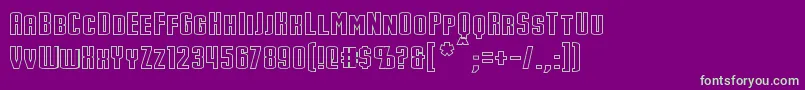 StarkHollow Font – Green Fonts on Purple Background