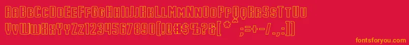 StarkHollow Font – Orange Fonts on Red Background