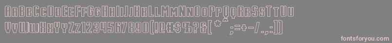 StarkHollow Font – Pink Fonts on Gray Background