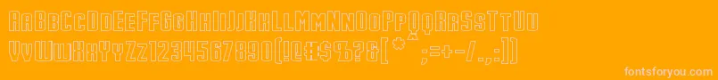 StarkHollow Font – Pink Fonts on Orange Background