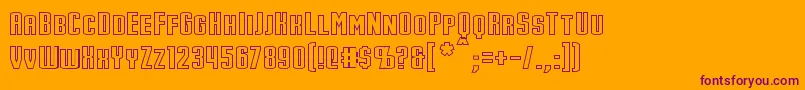 StarkHollow Font – Purple Fonts on Orange Background