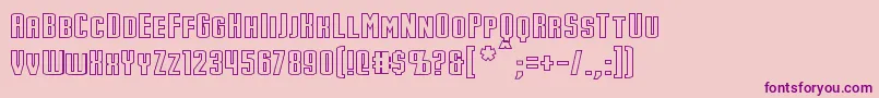 StarkHollow Font – Purple Fonts on Pink Background