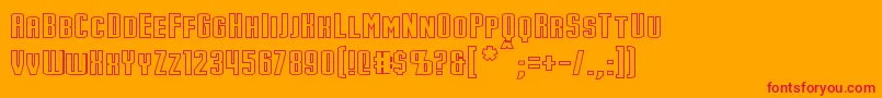 StarkHollow Font – Red Fonts on Orange Background