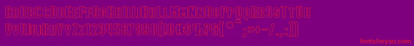 StarkHollow Font – Red Fonts on Purple Background