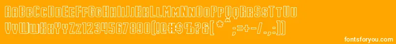 StarkHollow Font – White Fonts on Orange Background