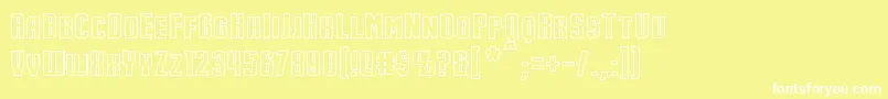 StarkHollow Font – White Fonts on Yellow Background