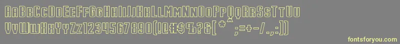 StarkHollow Font – Yellow Fonts on Gray Background