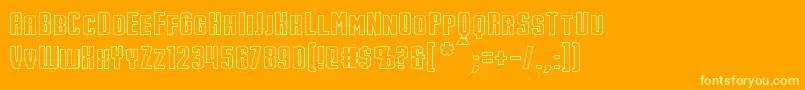 StarkHollow Font – Yellow Fonts on Orange Background
