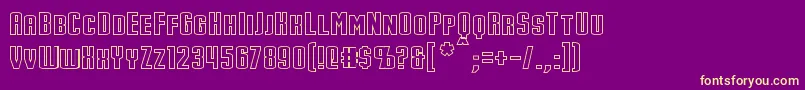 StarkHollow Font – Yellow Fonts on Purple Background