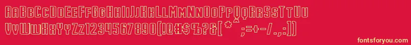 StarkHollow Font – Yellow Fonts on Red Background