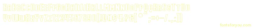 StarkHollow Font – Yellow Fonts on White Background