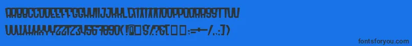 RadonatorMonsterNormal Font – Black Fonts on Blue Background