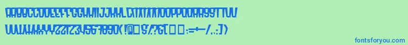 フォントRadonatorMonsterNormal – 青い文字は緑の背景です。