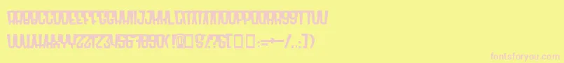 RadonatorMonsterNormal Font – Pink Fonts on Yellow Background