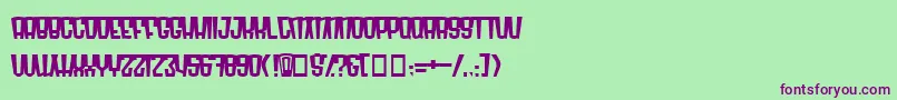 RadonatorMonsterNormal Font – Purple Fonts on Green Background