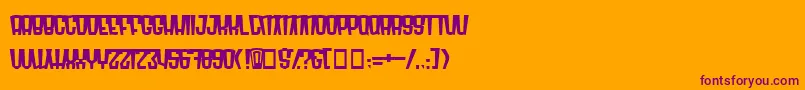 RadonatorMonsterNormal Font – Purple Fonts on Orange Background