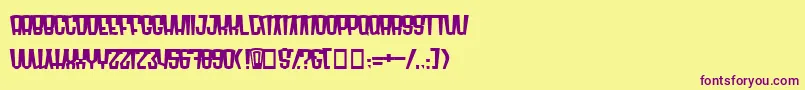 フォントRadonatorMonsterNormal – 紫色のフォント、黄色の背景