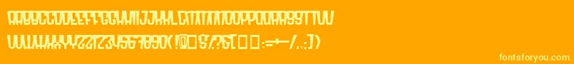 RadonatorMonsterNormal Font – Yellow Fonts on Orange Background