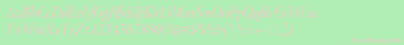 MinionproMediumcnitdisp Font – Pink Fonts on Green Background