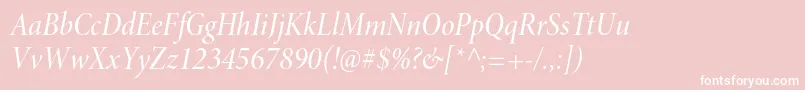 MinionproMediumcnitdisp Font – White Fonts on Pink Background