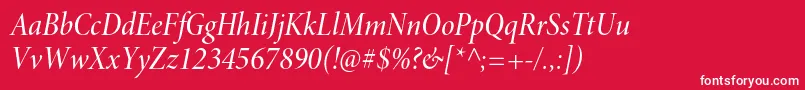 MinionproMediumcnitdisp Font – White Fonts on Red Background