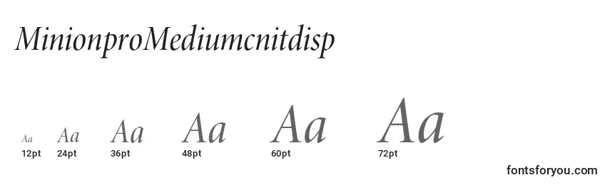 Размеры шрифта MinionproMediumcnitdisp