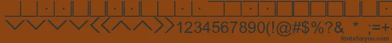 フォントIlluminatiMasonicCipher – 黒い文字が茶色の背景にあります