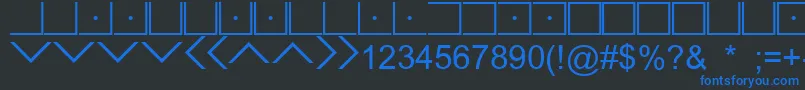 IlluminatiMasonicCipher Font – Blue Fonts on Black Background