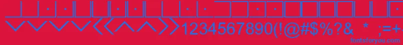 IlluminatiMasonicCipher Font – Blue Fonts on Red Background