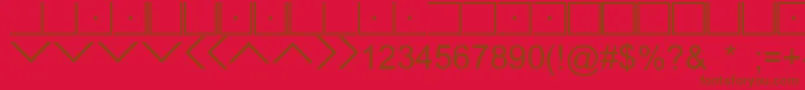 Шрифт IlluminatiMasonicCipher – коричневые шрифты на красном фоне