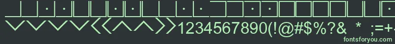 Fonte IlluminatiMasonicCipher – fontes verdes em um fundo preto