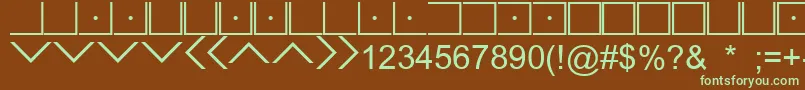 IlluminatiMasonicCipher-fontti – vihreät fontit ruskealla taustalla