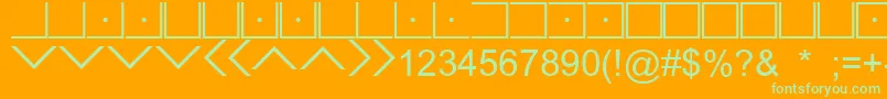 Police IlluminatiMasonicCipher – polices vertes sur fond orange