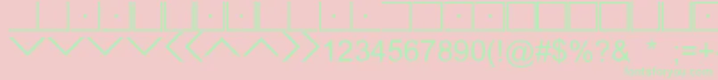 IlluminatiMasonicCipher-Schriftart – Grüne Schriften auf rosa Hintergrund