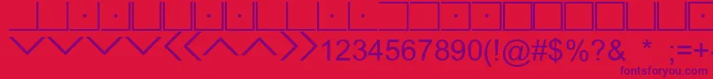 Czcionka IlluminatiMasonicCipher – fioletowe czcionki na czerwonym tle
