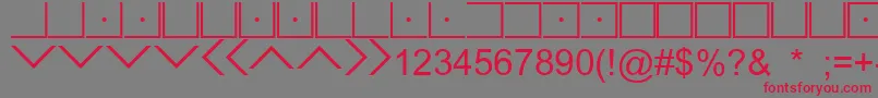 IlluminatiMasonicCipher Font – Red Fonts on Gray Background