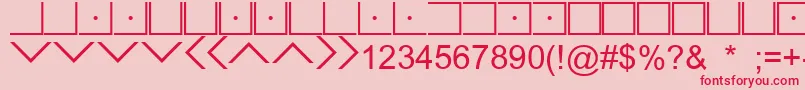 IlluminatiMasonicCipher Font – Red Fonts on Pink Background
