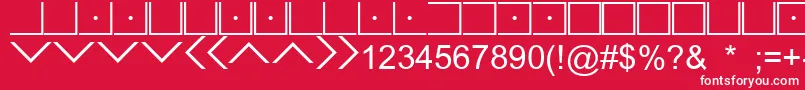 IlluminatiMasonicCipher Font – White Fonts on Red Background