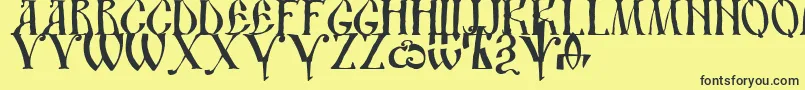 Dsusth2 Font – Black Fonts on Yellow Background