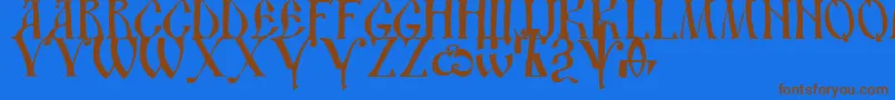 Weitere Informationen zur Dsusth2-Schriftart Dsusth2-Schriftart – Braune Schriften auf blauem Hintergrund