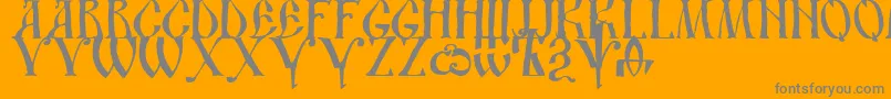 Dsusth2 Font – Gray Fonts on Orange Background