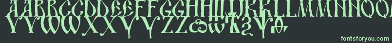 fuente Dsusth2 – Fuentes Verdes Sobre Fondo Negro