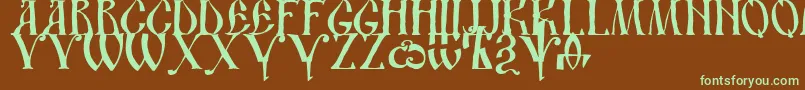 Dsusth2 Font – Green Fonts on Brown Background