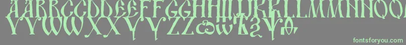 Fonte Dsusth2 – fontes verdes em um fundo cinza