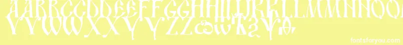 Dsusth2 Font – White Fonts on Yellow Background