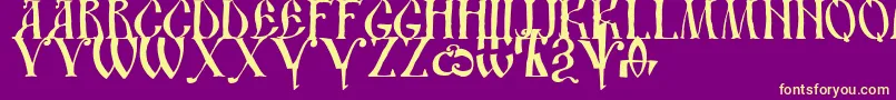 Dsusth2 Font – Yellow Fonts on Purple Background